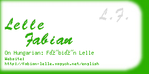 lelle fabian business card